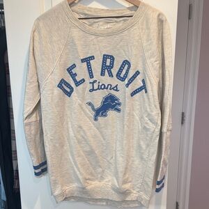 Never worn!! Detroit Lions Sweatshirt in Cream and Blue
